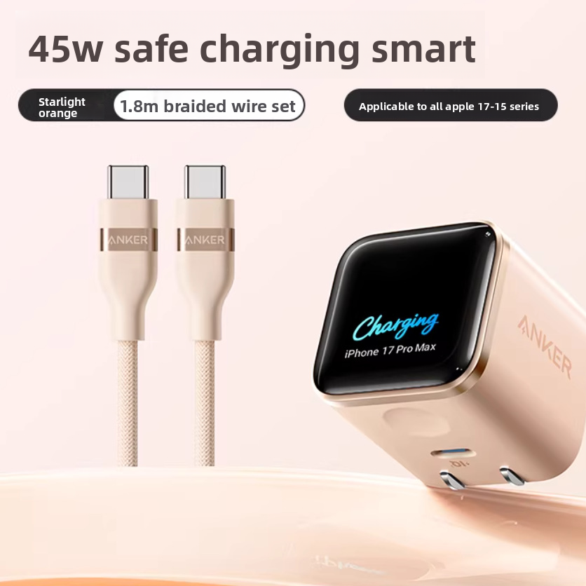 45W USB-C PD Charger with Digital Display – Chinese Plug