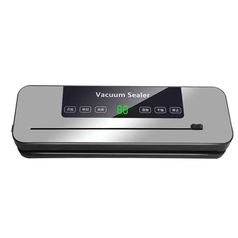 Digital Food Vacuum Sealer with Cutter & Bag Bundle – Silver