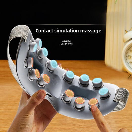 Rechargeable Eye Massager with Heat, Vibration & Bluetooth – Grey