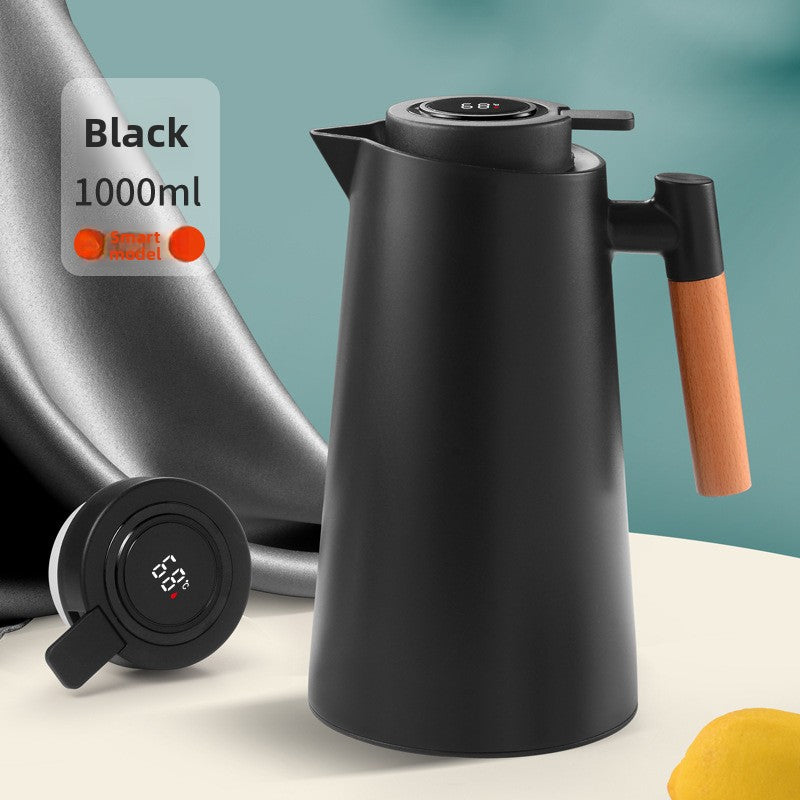 1L Insulated Thermal Jug with Wooden Handle