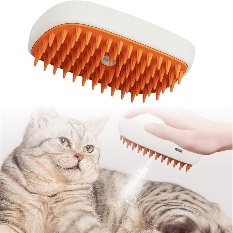 Steam Paw Cat Grooming Brush | 3-in-1 Steam Comb