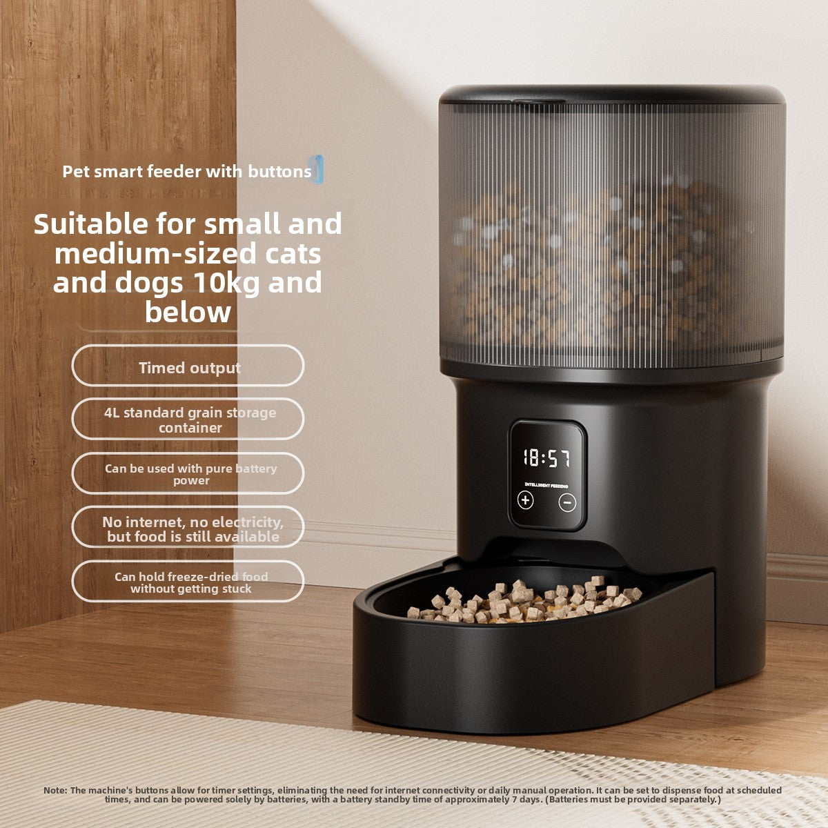 Automatic Pet Feeder – Timer, Wi-Fi & Video Options