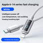 Smart Power-Off Braided Charging Cable with Indicator Light – 1.2m