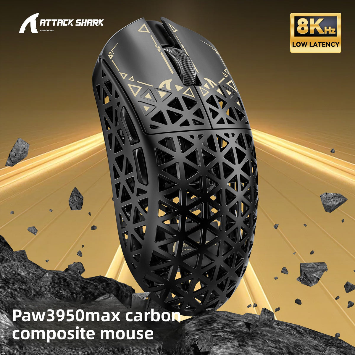 ATTACK SHARK R5 Ultra Tri-Mode Carbon-Fibre Gaming Mouse