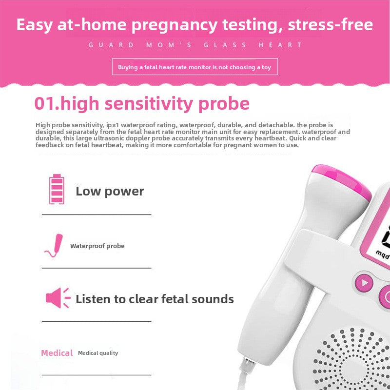 JSL-T501 Fetal Doppler – Pink, Blue or Green / Gel Option