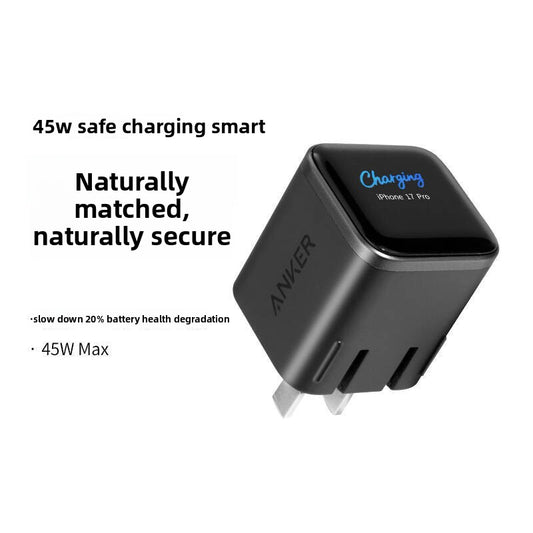 45W USB-C PD Charger with Digital Display – Chinese Plug