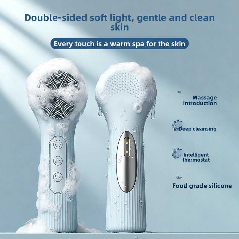 Rechargeable Heated Silicone Facial Cleansing Brush