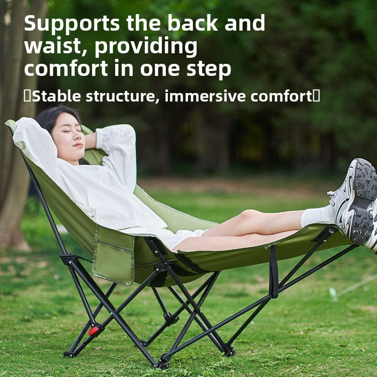 4-Position Reclining Camping Chair with Leg Rest