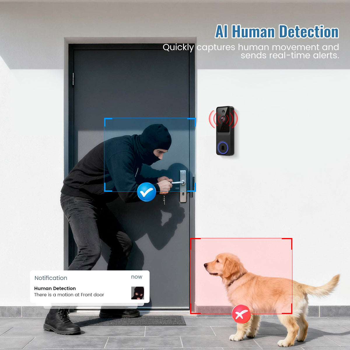 1080p Wi-Fi Video Doorbell with Night Vision & Two-Way Audio