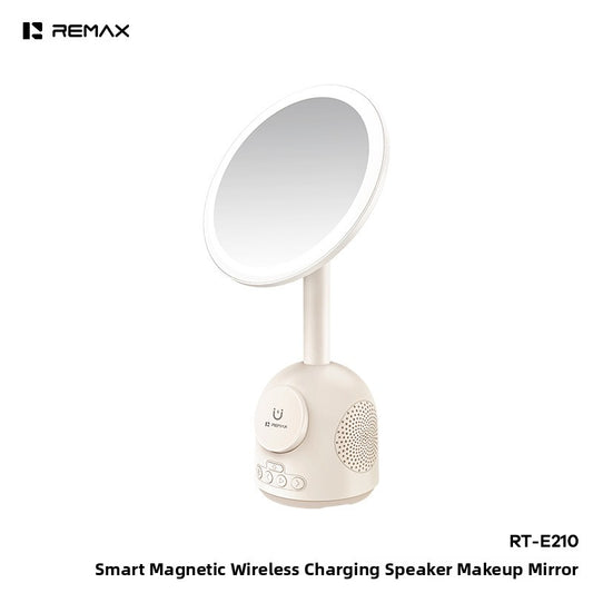 RT-E210 LED Makeup Mirror with Bluetooth Speaker – Beige