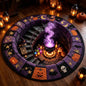 Halloween Round Crystal Velvet Rug Stain Wear Resistant Easy Clean