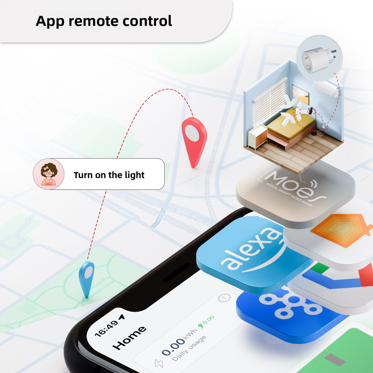 Matter WiFi Smart Plug – EU 16A with Power Metering