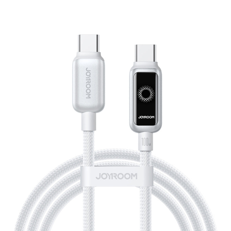 Smart Power-Off Braided Charging Cable with Indicator Light – 1.2m
