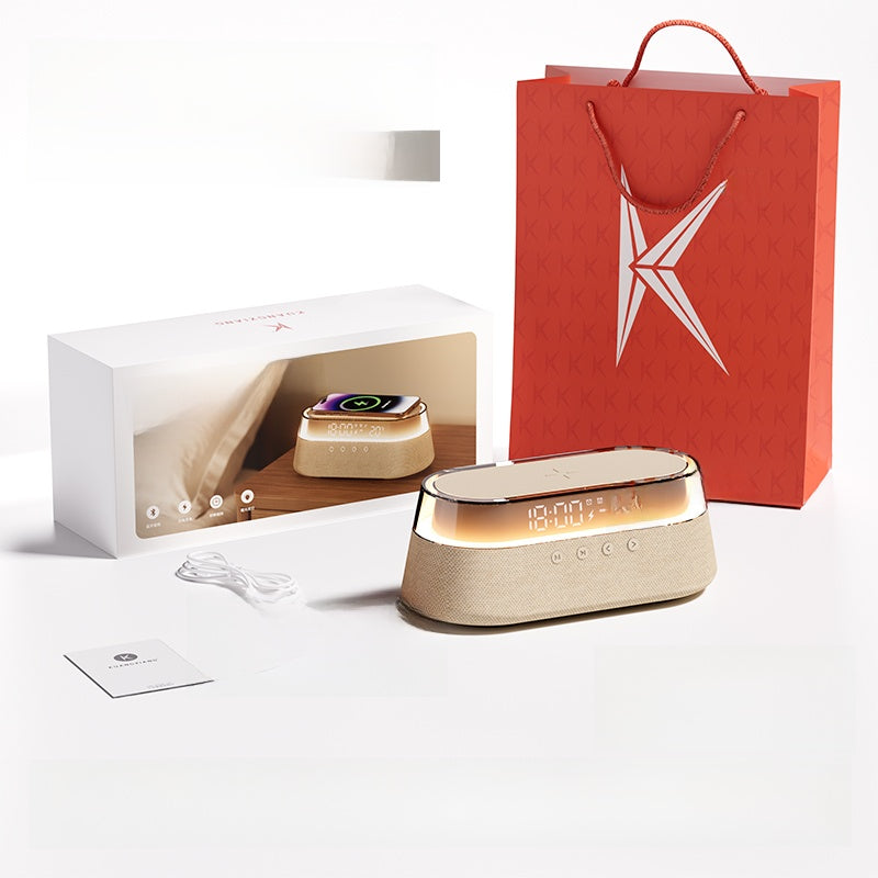 K3 Retro Bluetooth Speaker with Alarm Clock & Night Light
