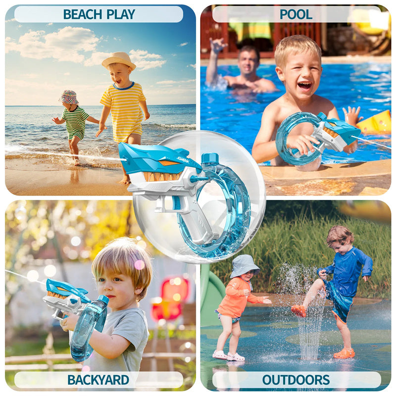 Shark Blast Electric Water Gun | Auto-Fire Summer Toy