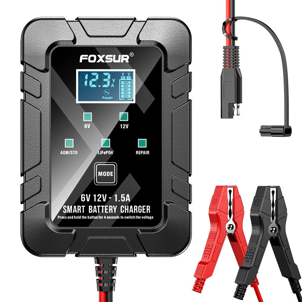 6V/12V 1.5A Automatic Battery Charger & Maintainer