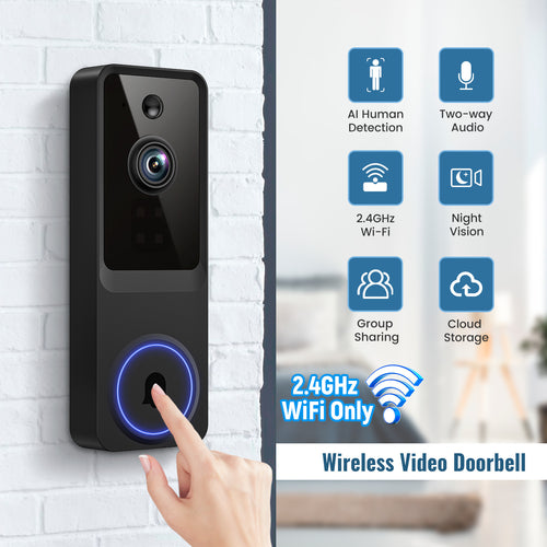 1080p Wi-Fi Video Doorbell with Night Vision & Two-Way Audio