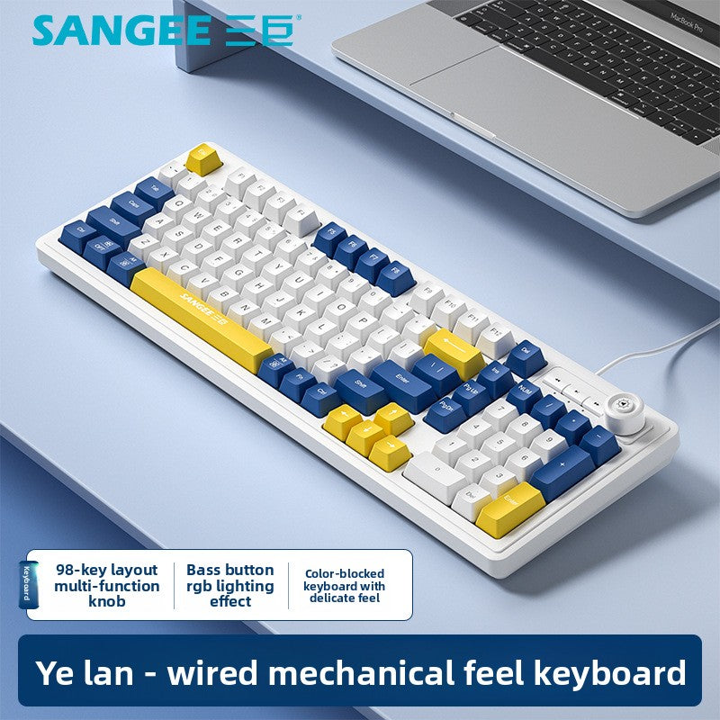 Sangee K18 Wired Backlit Keyboard with Volume Knob