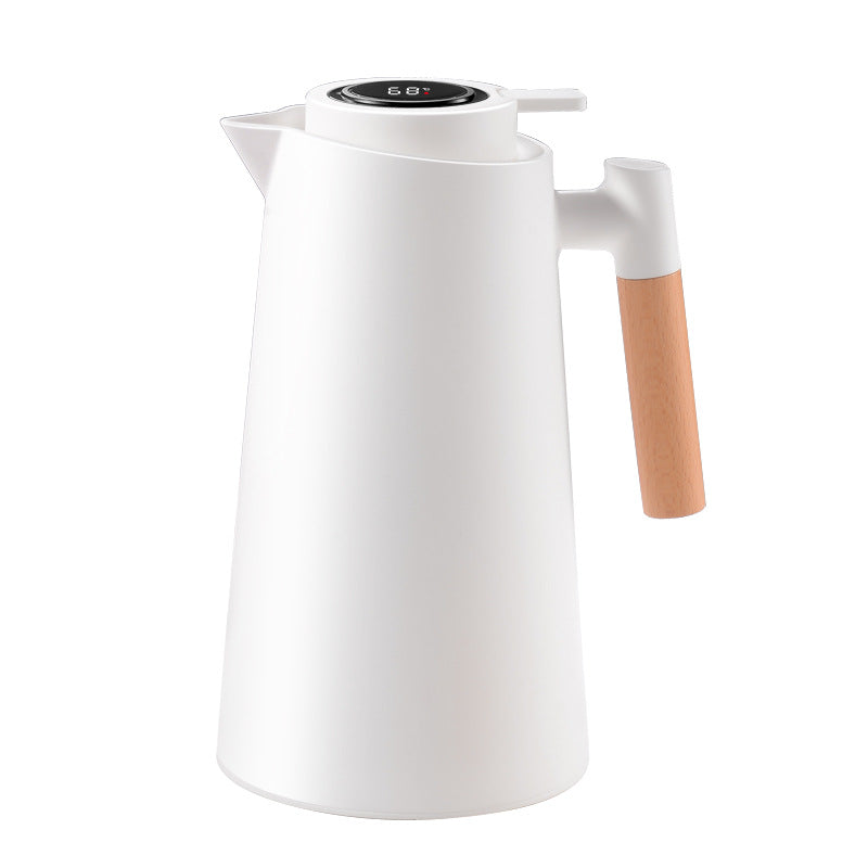 1L Insulated Thermal Jug with Wooden Handle