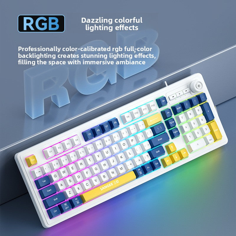 Sangee K18 Wired Backlit Keyboard with Volume Knob