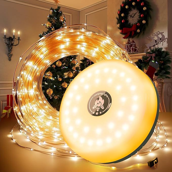 Rechargeable LED Camping String Lights – Warm & RGB Options