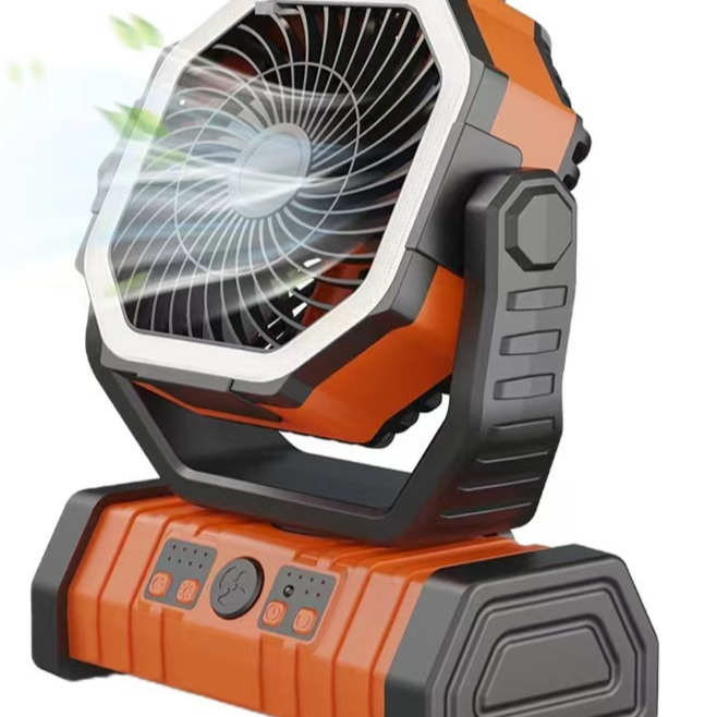 USB Rechargeable Folding Camping Fan with Oscillation