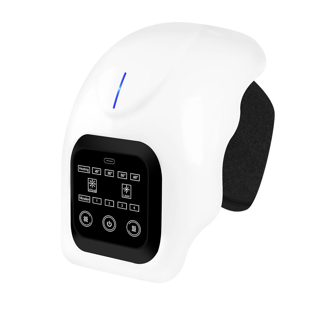 Heated Vibration Knee Massager with 3 Settings – White