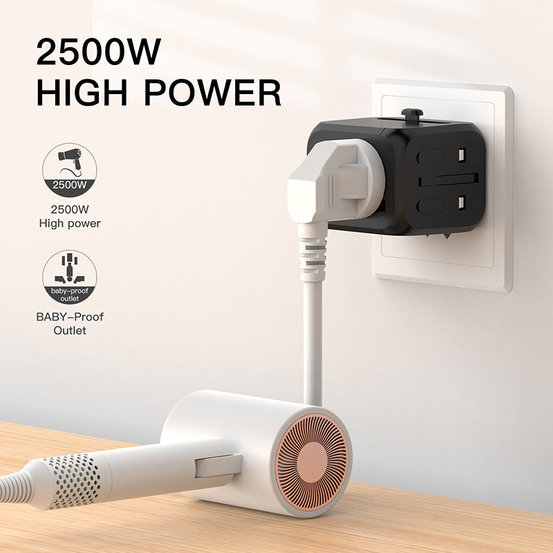 Universal Travel Adapter with 2 USB-C & 1 USB-A Ports