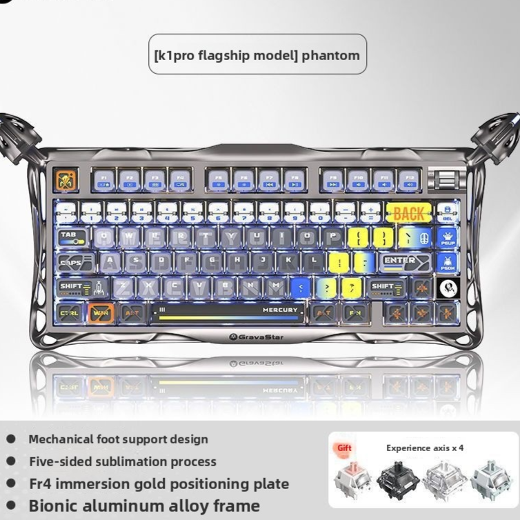 Tri-Mode Hot-Swappable Mechanical Gaming Keyboard with RGB