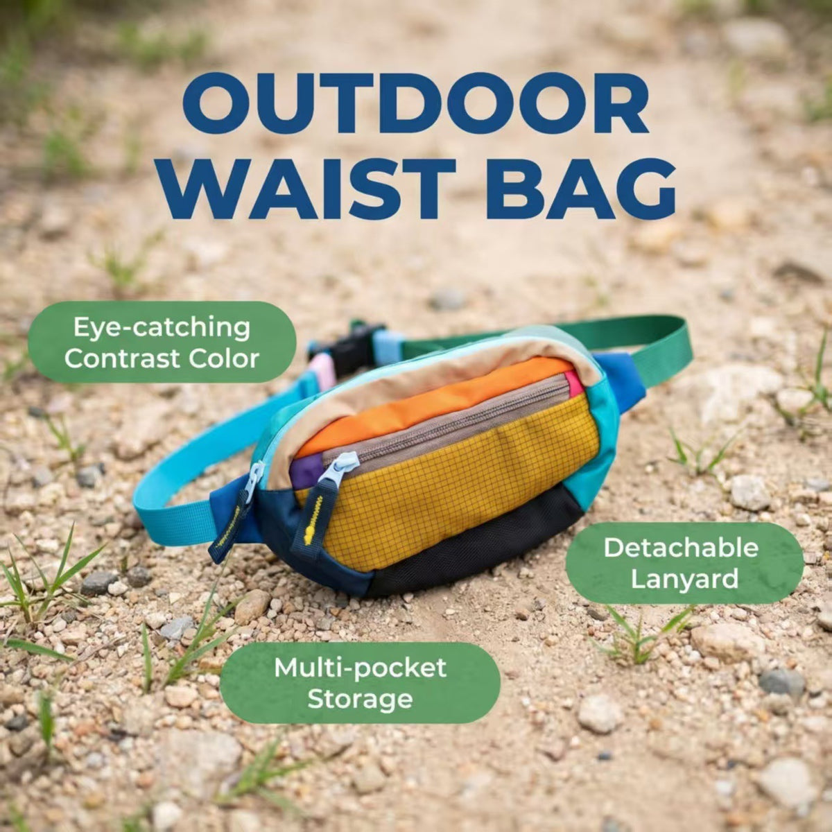 Ultra-Light Nylon Waist Bag & Crossbody Sports Pack