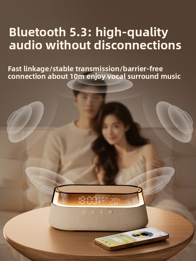 K3 Retro Bluetooth Speaker with Alarm Clock & Night Light