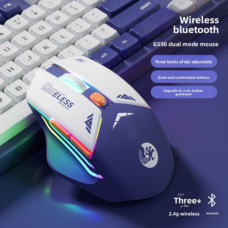 550 Mecha Rechargeable Wireless Gaming Mouse – Quiet Clicks