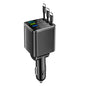 M14 Retractable Multi-Port Car Charger