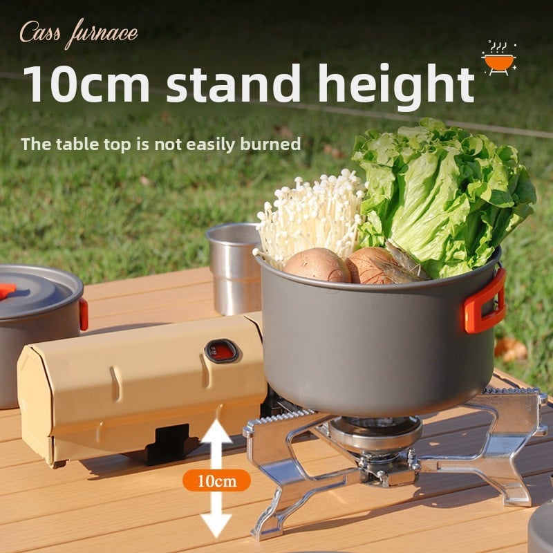 Portable Butane Camping Stove with Built-in Ignition
