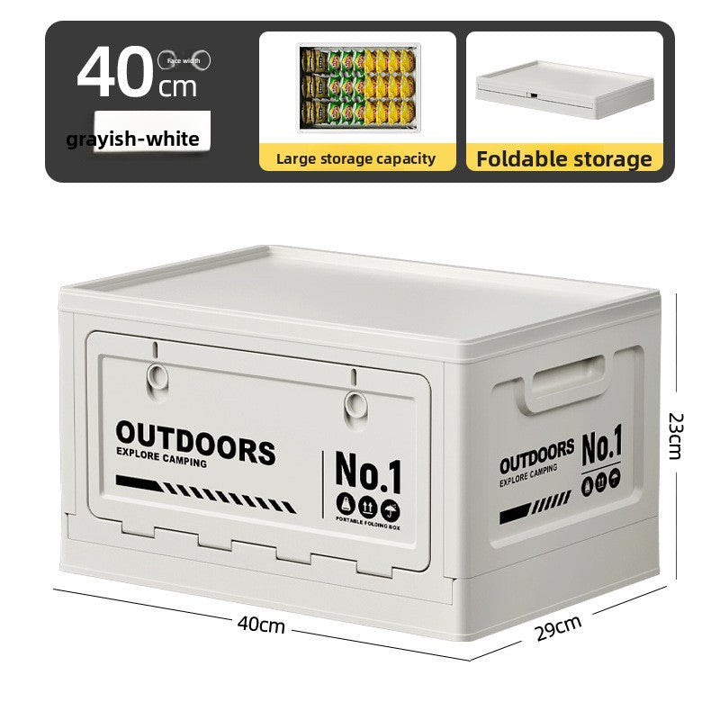 Foldable Side-Opening Camping Storage Box – Optional Wooden Top