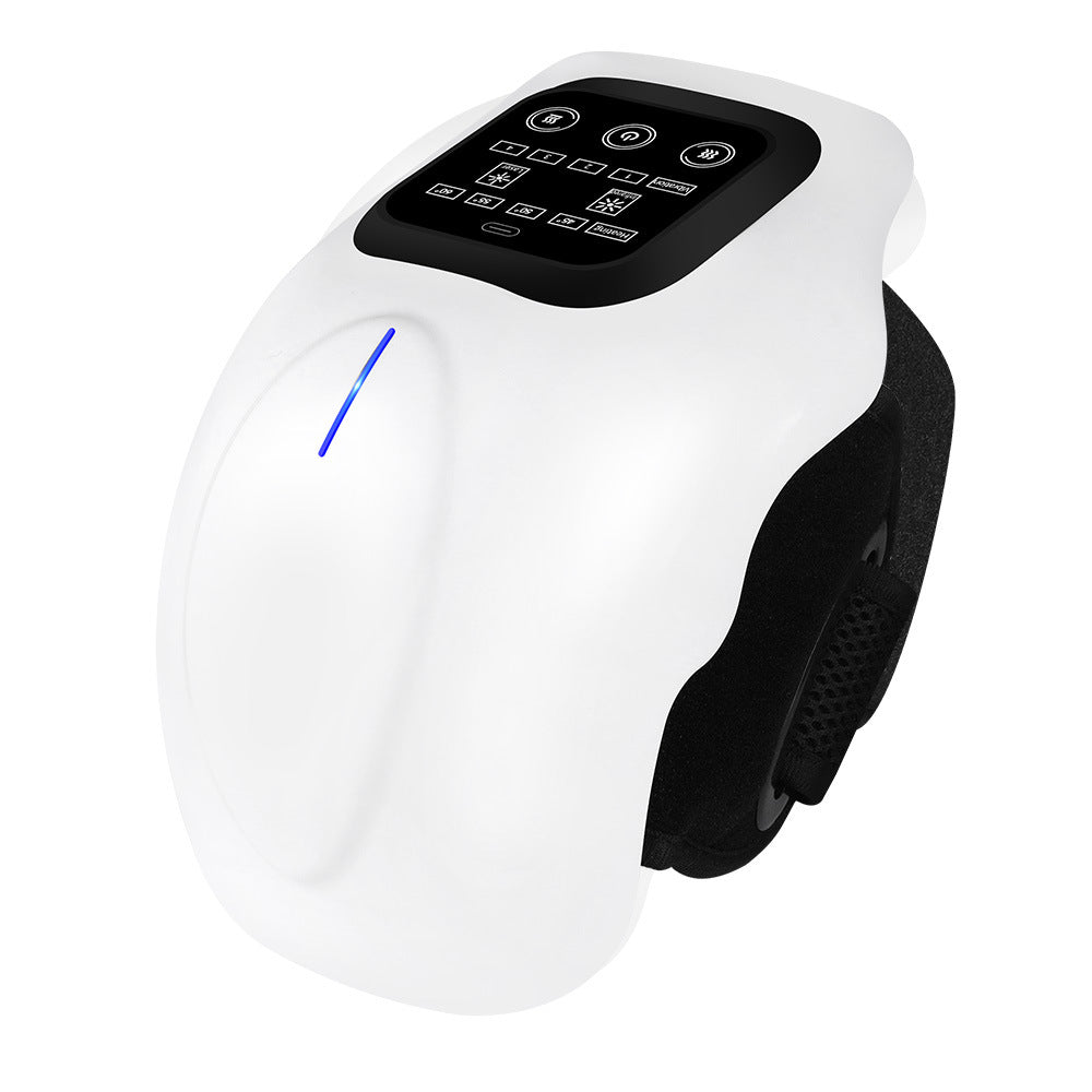 Heated Vibration Knee Massager with 3 Settings – White