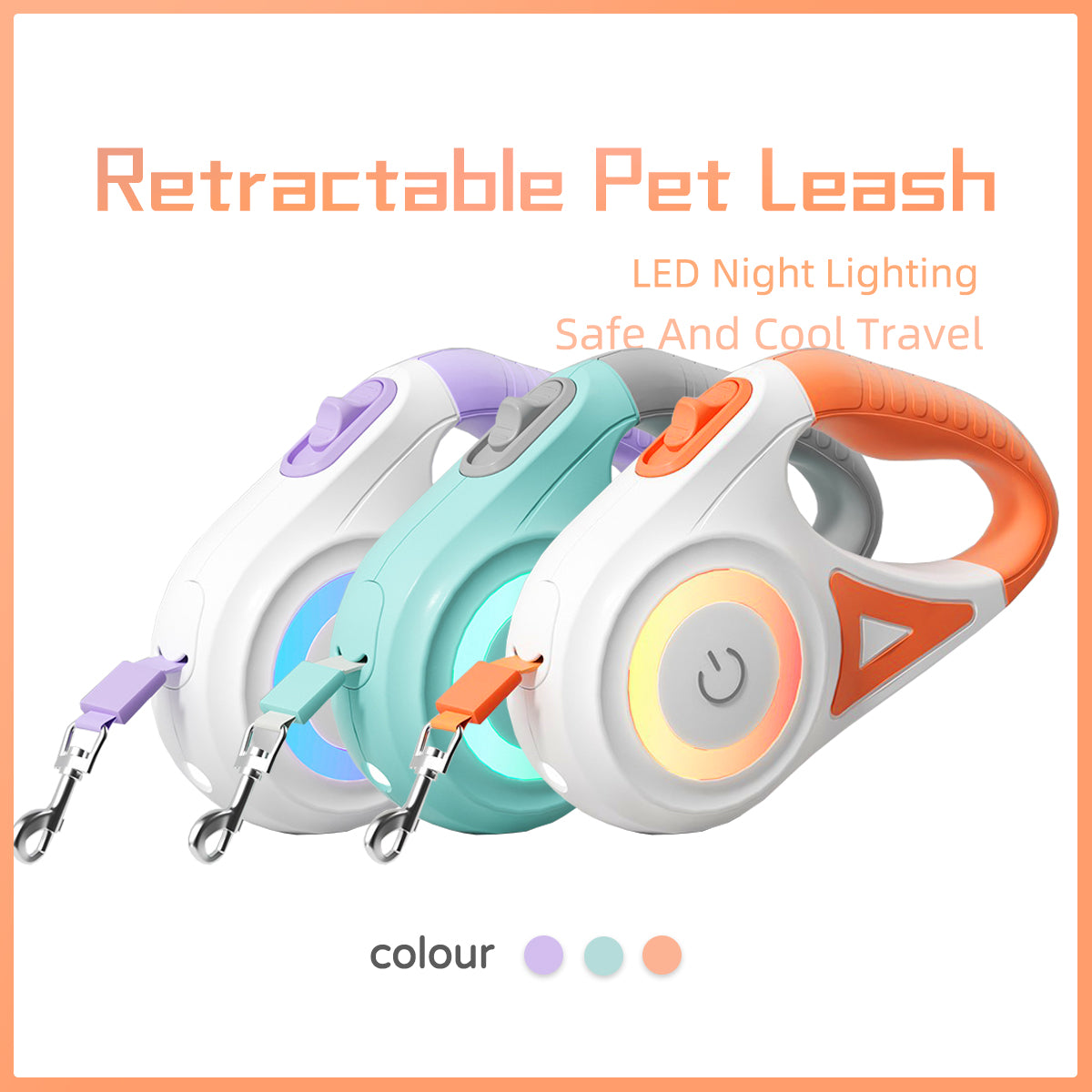 Paw Lead Retractable Dog Leash & Collar Set