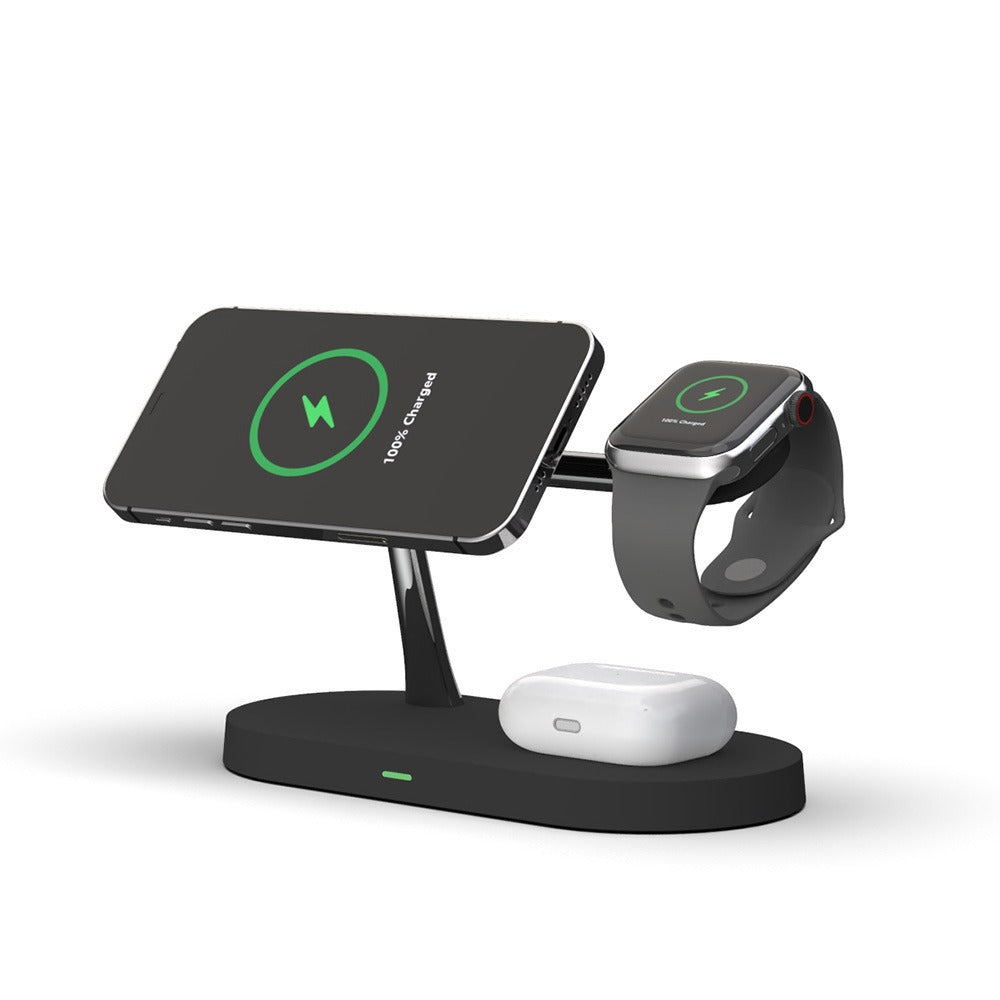 3-in-1 Magnetic Wireless Charging Stand with Night Light
