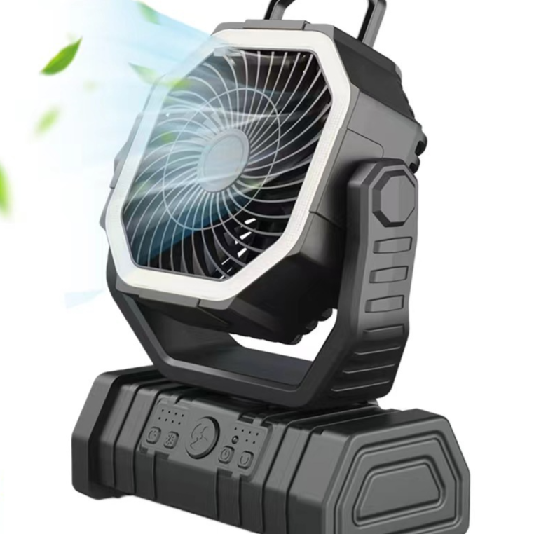 USB Rechargeable Folding Camping Fan with Oscillation