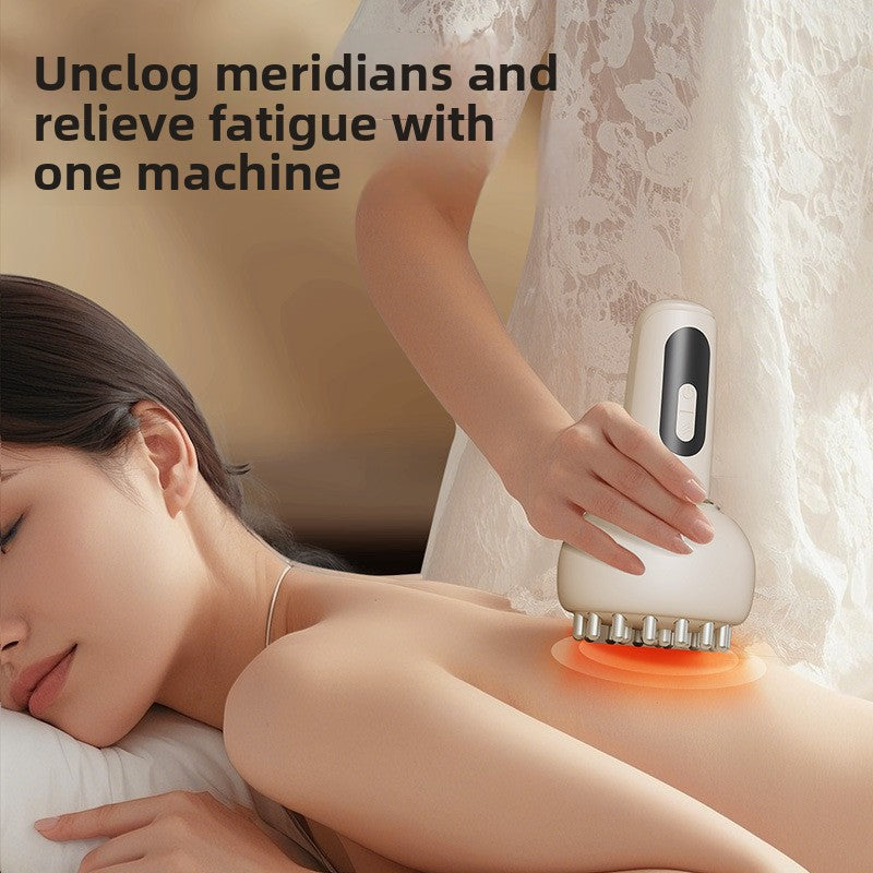 Rechargeable Heated Cupping Massager with Essential Oil – Off-White