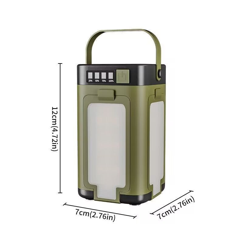 LY24 Solar & USB-C Rechargeable Camping Lantern with Folding Panels