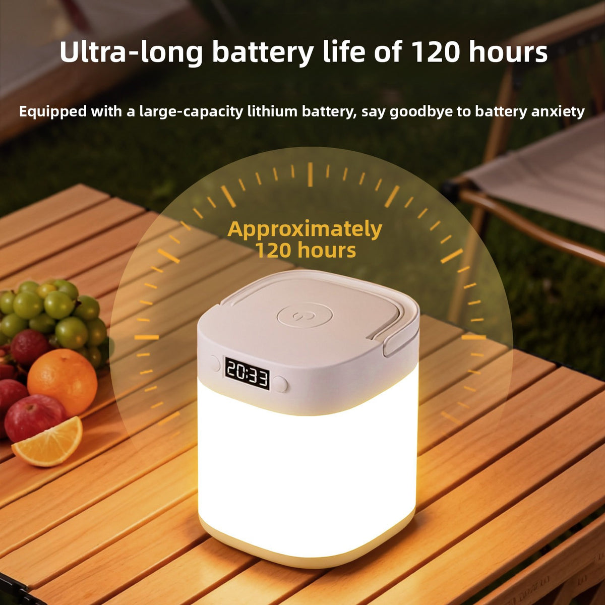 Rechargeable LED Camping Lantern – Clock & Remote Options