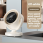 Rechargeable Oscillating Desktop Fan with Digital Display