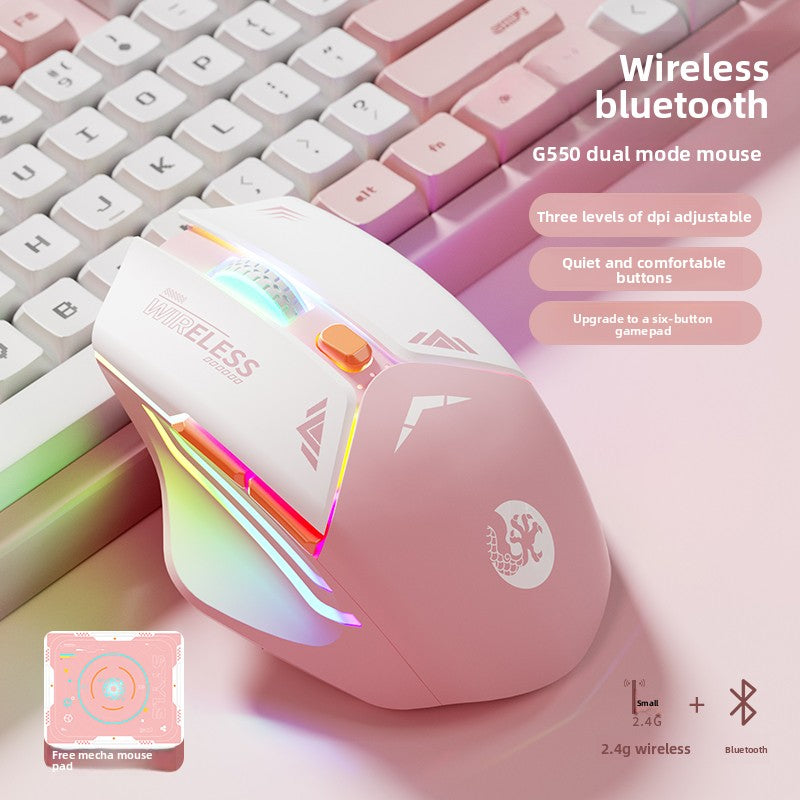 550 Mecha Rechargeable Wireless Gaming Mouse – Quiet Clicks