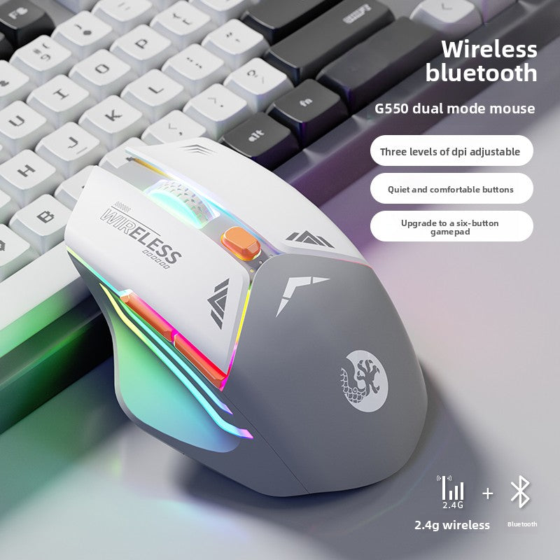 550 Mecha Rechargeable Wireless Gaming Mouse – Quiet Clicks