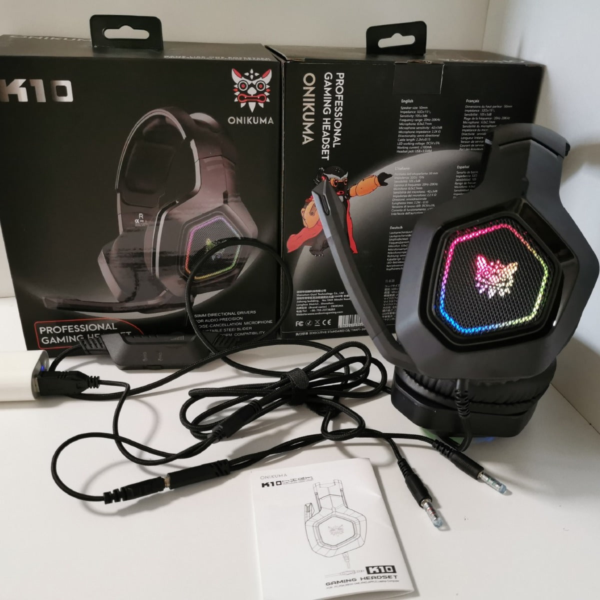 ONIKUMA K10 RGB Gaming Headset – Select Connection Version