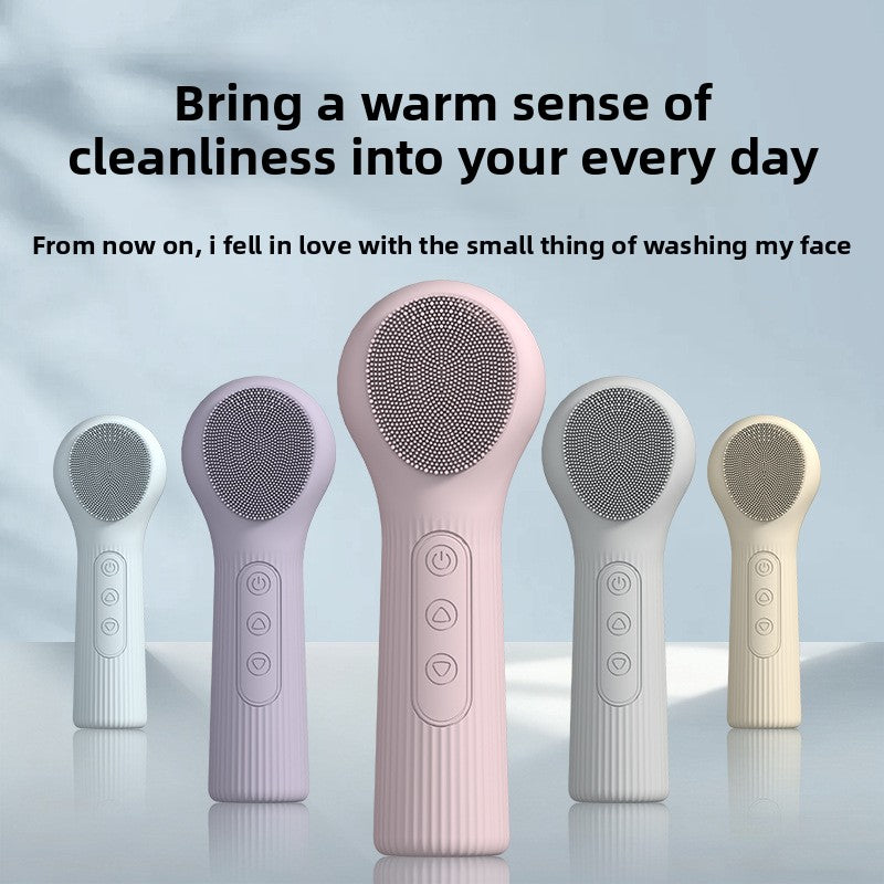 Rechargeable Heated Silicone Facial Cleansing Brush