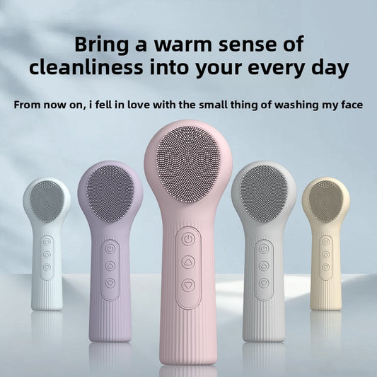 Rechargeable Heated Silicone Facial Cleansing Brush