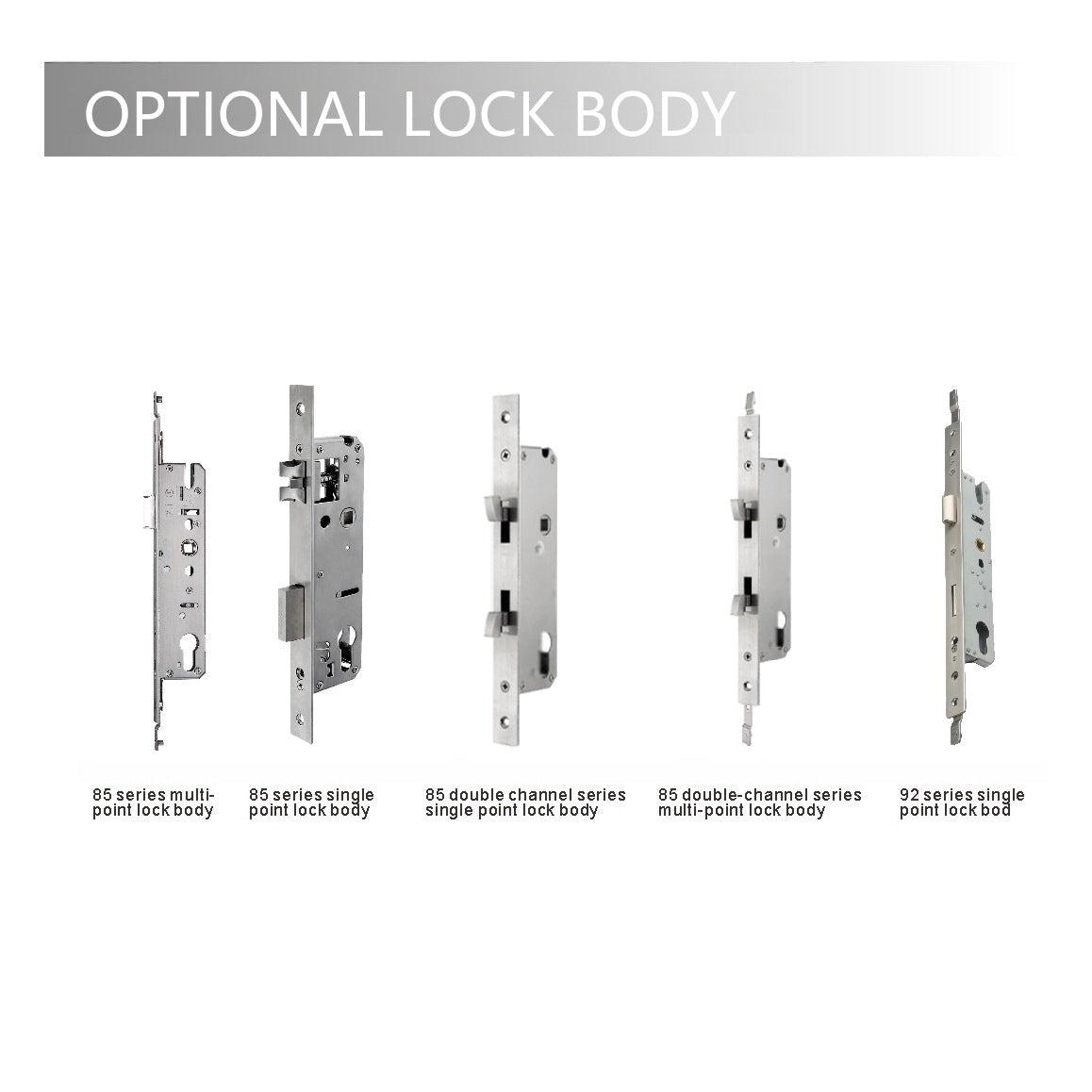 Fingerprint Door Lock for Aluminium Doors – Black or Silver