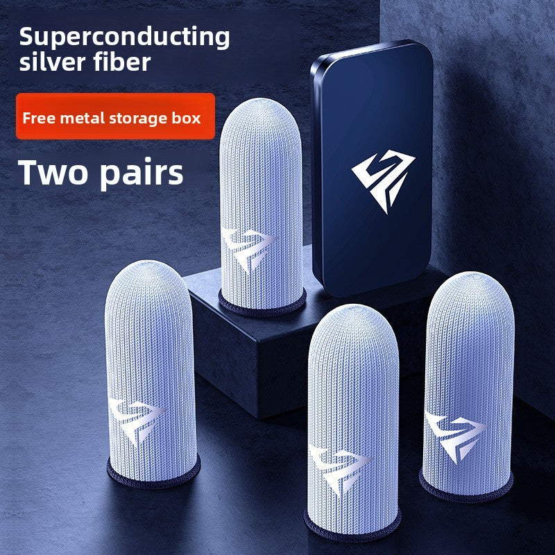Silver-Fibre Gaming Finger Sleeves for Phones & Tablets